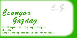 csongor gazdag business card